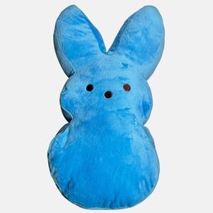 Peeps Blue Plush Stuffy Bunny Rabbit Stuffed Animal Toy Kids Easter Decor